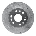 DFC 05-20 Cadillac Escalade EXT Front Right Drilled & Slotted Silver Brake Rotor