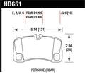 Hawk 07-08 Porsche 911 Turbo/911 GT3/911 GT3 CUP Rear Ceramic Street Brake Pads