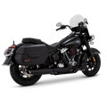 Vance & Hines 2025+ HD Softail Twin Slash 4in Round Black Slip-On Exhaust