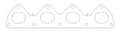 Cometic Honda All H22S 92-01 .030 inch MLS Exhaust Manifold Gasket 1.770 inch X 1.380 inch Port