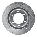 DFC 05-23 Toyota Tacoma Front Right Drilled & Slotted Silver Brake Rotor