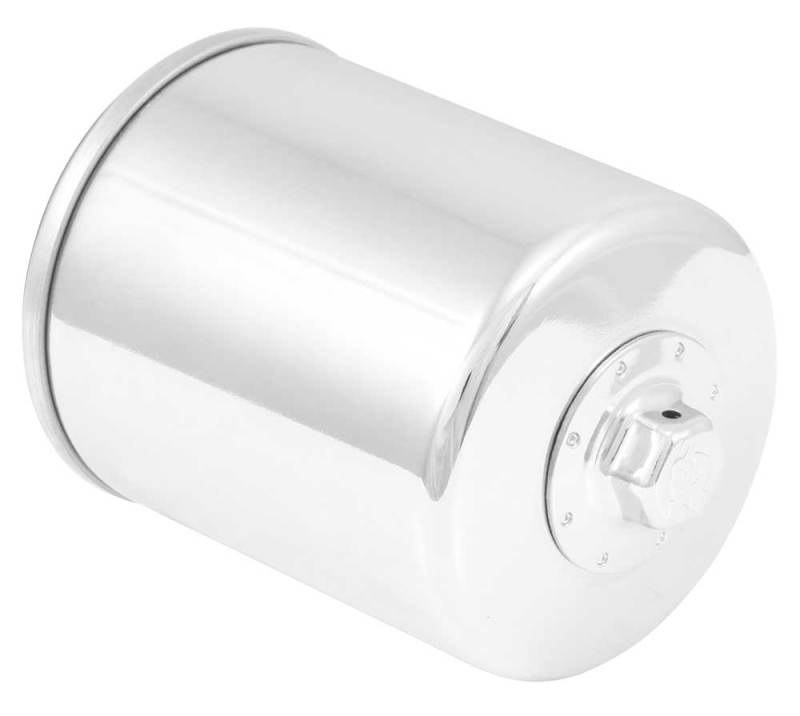 K&N Harley-Davidson 3in OD x 4.063in H Chrome Oil Filter
