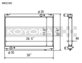 Koyo 09-13 Nissan GT-R 3.8L (AT) Radiator
