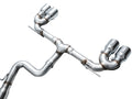AWE Tuning MK8 Volkswagen Golf R 3in Track Edition Quad Exhaust - Chrome Silver Tips