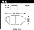 Hawk 01-05 Miata w/ Sport Suspension HPS Street Front Brake Pads D890