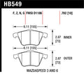 Hawk 07-08 Mazdaspeed3/06-07 Mazdaspeed6 HPS Street Front Brake Pads