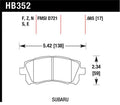 Hawk 02-03 WRX / 98-01 Impreza / 97-02 Legacy 2.5L / 98-02 Forester 2.5L D721 HPS Street Front Brake