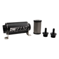DeatschWerks Stainless Steel 5/16in 10 Micron Universal Inline Fuel Filter Housing Kit (110mm)