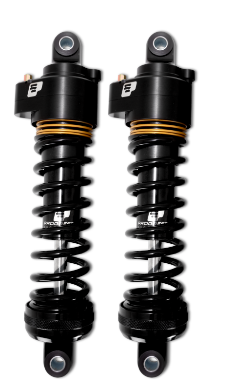Progressive Harley Ultra Touring-QPS 944 Series Shocks, 13in, 12in Ride Height Standard - Black/Gold