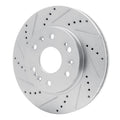DFC 05-20 Cadillac Escalade Front Left Drilled & Slotted Silver Brake Rotor