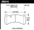 Hawk 08-09 Lexus IS-F Performance Ceramic Street Front Brake Pads