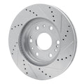 DFC 05-20 Cadillac Escalade Front Left Drilled & Slotted Silver Brake Rotor