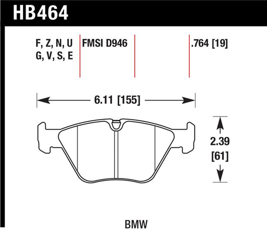 Hawk BMW 330Ci/330i/330Xi/M3/X3/Z4 DTC-70 Front Race Pads