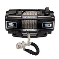 Superwinch 10000 LBS 12V DC 3/8in x 54ft Synthetic Rope Scorpion 10000SR Winch - Black Powdercoat