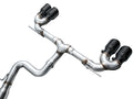 AWE Tuning MK8 Volkswagen Golf R 3in Track Edition Quad Exhaust - Diamond Black Tips