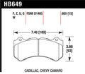 Hawk 08-12 Cadillac CTS-V / 12 Jeep Grand Cherokee (WK2) SRT8 DTC-70 Front Race Brake Pads