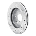 R1 05-19 Chevrolet Silverado 1500 Front Right Drilled & Slotted Silver Brake Rotor