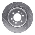 DFC 07-21 Ford F-150 RWD Front Right Drilled & Slotted Silver Brake Rotor