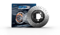SHW 14-18 Audi RS7 4.0L Rear Cross-Drilled Lightweight Wavy Brake Rotor (4G8615601E)