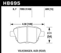 Hawk 12 Audi A3 / 11-12 VW Golf GTI/Jetta S/Jetta SE/Jetta SEL/Jetta TDI HPS Street Rear Brake Pads