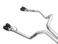 AWE Tuning 4th Gen GM 1500 6.2L 0FG Cat-Back Split Rear Exit (w/ Bumper Cutouts) - Quad Diamond Tips