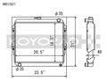 Koyo Toyota 84-95 Pickup 2WD/4WD/ 4Runner 2.4L I4 (22R/RE) MT Radiator *Will Not Fit 22RET*