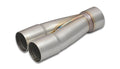 Vibrant 2-1 SS Merge Collectors (1-5/8in Inlet Slipover ID 2in Outlet OD) - Sold Individually