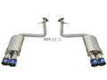 aFe Takeda 16-17 Lexus RC 200T 2.0L (t) 2in. SS Axle-Back Exhaust System w/Polished Blue Tips