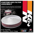 K&N 14in Red Custom Air Cleaner Assembly - 5.125in ID x 14in OD x 2.75in H x 1.25in Drop Base