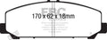 EBC 06-07 Infiniti QX56 5.6 (Akebono) Extra Duty Front Brake Pads