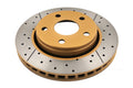 DBA 07-17 Jeep Wrangler Front Drilled & Slotted Street Series X-Gold Rotor