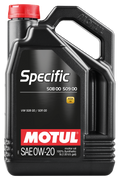 Motul 5L Specific 508 0W20 Oil - Acea A1/B1 / VW 508.00/509.00 / Porsche C20