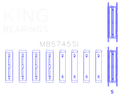 King Engine Bearings Subaru FA/FB Main Bearing Set - Size STD